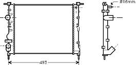 43002271 VAN Wezel radiador de esfriamento de motor