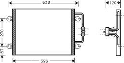 43005256 VAN Wezel radiador de aparelho de ar condicionado