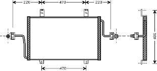 43005279 VAN Wezel radiador de aparelho de ar condicionado