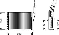 43006249 VAN Wezel radiador de forno (de aquecedor)