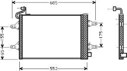 Radiador de aparelho de ar condicionado para Skoda Fabia (6Y2)