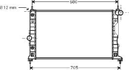 47002037 VAN Wezel radiador de esfriamento de motor