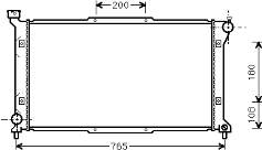 Radiador de esfriamento de motor para Subaru Legacy (BD, BG)
