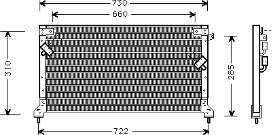 Radiador de aparelho de ar condicionado 51005040 VAN Wezel