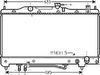 53002240 VAN Wezel radiador de esfriamento de motor