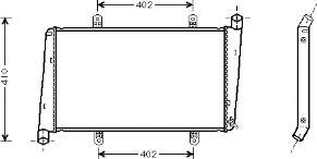 Radiador de esfriamento de motor Volvo V40 VW