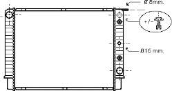 Radiador de esfriamento de motor 3547146 Volvo