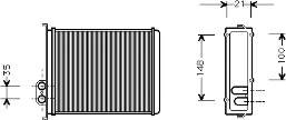 59006085 VAN Wezel radiador de forno (de aquecedor)