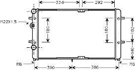 58002180 VAN Wezel radiador de esfriamento de motor