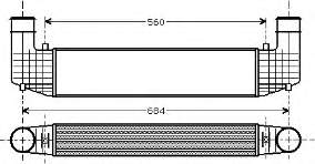 7M0145805 VAG radiador de intercooler