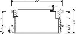 58005161 VAN Wezel radiador de aparelho de ar condicionado