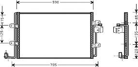 1C0820413A Market (OEM) radiador de aparelho de ar condicionado