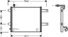 58005177 VAN Wezel radiador de aparelho de ar condicionado