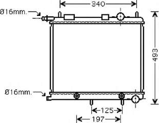 09002188 VAN Wezel radiador de esfriamento de motor