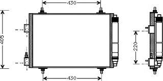 09005192 VAN Wezel radiador de aparelho de ar condicionado