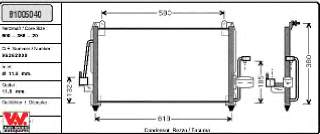 Radiador de aparelho de ar condicionado 81005040 VAN Wezel