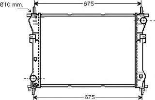 YC1H8054BC Ford radiador de esfriamento de motor