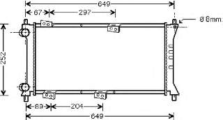 17002258 VAN Wezel radiador de esfriamento de motor