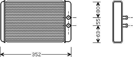 6448H8 Peugeot/Citroen radiador de forno (de aquecedor)