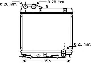 RA68111A Signeda radiador de esfriamento de motor