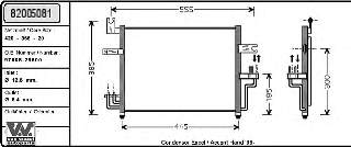 82005081 VAN Wezel radiador de aparelho de ar condicionado