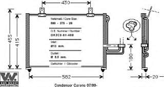 Radiador de aparelho de ar condicionado PXNCB019 Parts-Mall