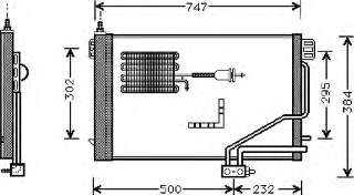 2035000654 Mercedes radiador de aparelho de ar condicionado