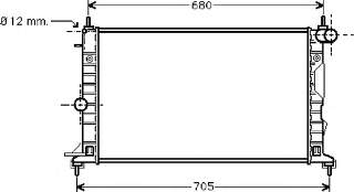 37002323 VAN Wezel radiador de esfriamento de motor