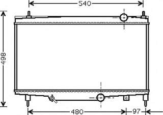 Radiador de esfriamento de motor 133080 Peugeot/Citroen