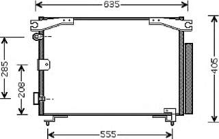 53005280 VAN Wezel radiador de aparelho de ar condicionado