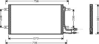 58005187 VAN Wezel radiador de aparelho de ar condicionado