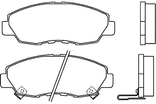 Sapatas do freio dianteiras de disco 251004X700 Hyundai/Kia