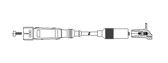 Fio de alta voltagem, cilindro No. 1, 4 para Volkswagen Jetta (19E)