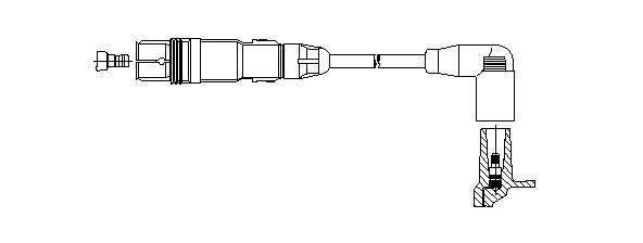 Fio de alta voltagem, cilindro No. 3 030905430Q VAG