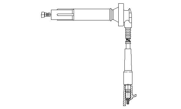 Fio de alta voltagem, cilindro No. 2, 4 para Subaru Impreza (GD, GG)