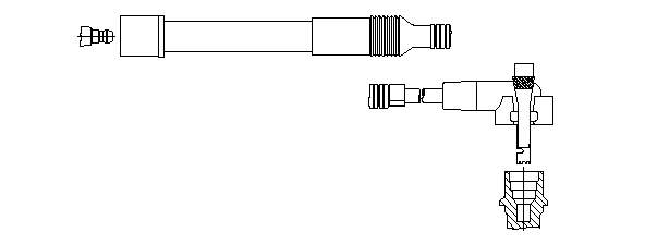 7262796 Ford fio de alta voltagem, cilindro no. 2