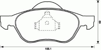 Передние тормозные колодки 573017B Jurid/Bendix