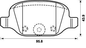 Задние тормозные колодки 573019B Jurid/Bendix