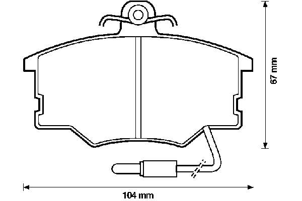 Передние тормозные колодки 571426X Jurid/Bendix