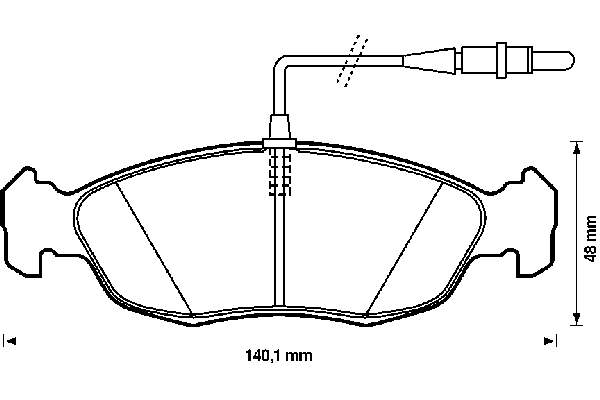 Передние тормозные колодки 571509B Jurid/Bendix