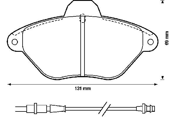 Передние тормозные колодки 571756B Jurid/Bendix