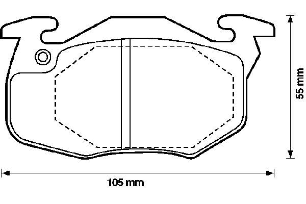 Передние тормозные колодки 571911B Jurid/Bendix