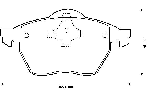 Передние тормозные колодки 571921B Jurid/Bendix