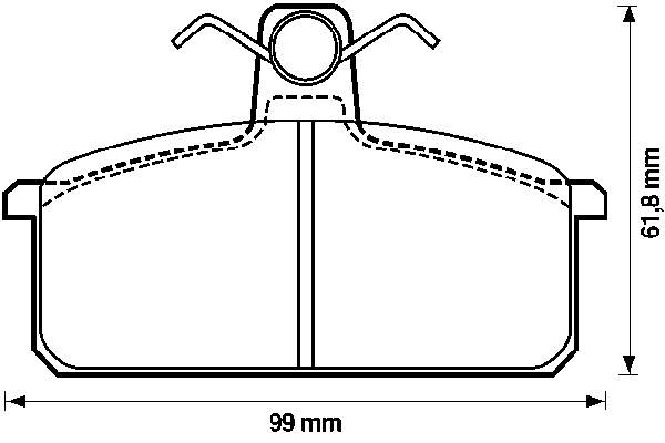 BPA0128.50 Open Parts sapatas do freio traseiras de disco