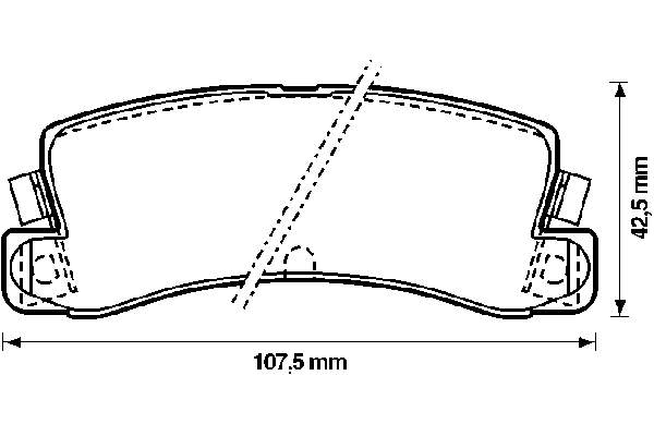 Задние тормозные колодки 572182B Jurid/Bendix