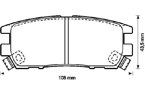 Передние тормозные колодки 26290KA120 Subaru