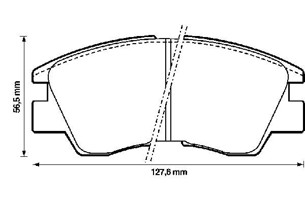 Передние тормозные колодки 572280B Jurid/Bendix