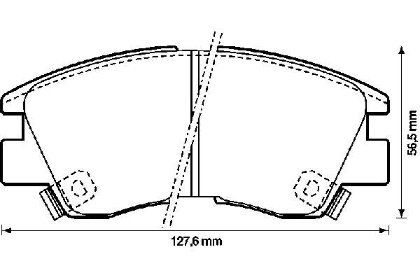 Передние тормозные колодки 572281B Jurid/Bendix