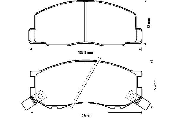 Передние тормозные колодки 572304B Jurid/Bendix