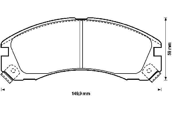 Передние тормозные колодки 572370B Jurid/Bendix